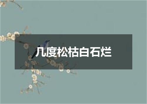 几度松枯白石烂