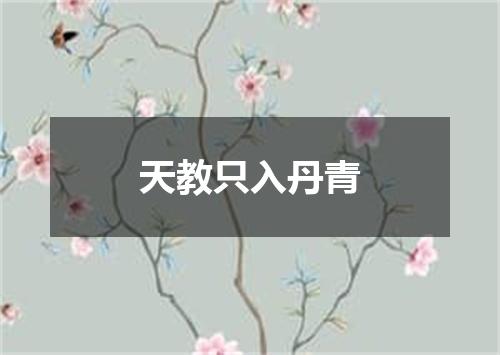 天教只入丹青