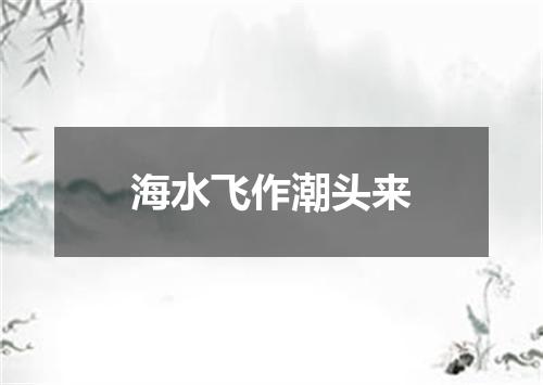 海水飞作潮头来