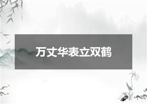 万丈华表立双鹤