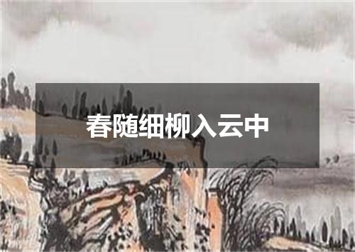 春随细柳入云中