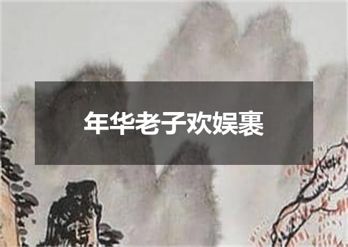 年华老子欢娱裹