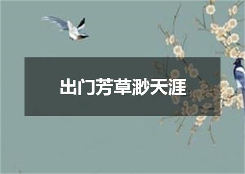 出门芳草渺天涯