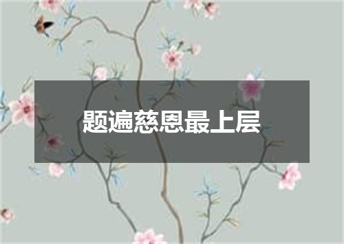 题遍慈恩最上层