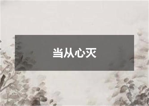 当从心灭