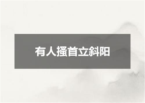 有人搔首立斜阳