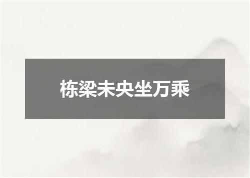 栋梁未央坐万乘