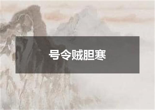 号令贼胆寒
