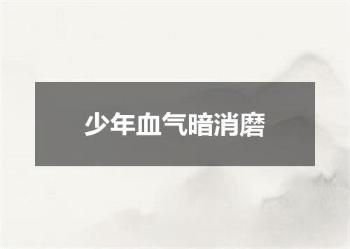 少年血气暗消磨