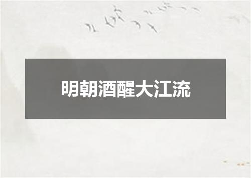 明朝酒醒大江流