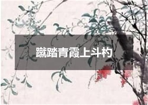 蹴踏青霞上斗杓