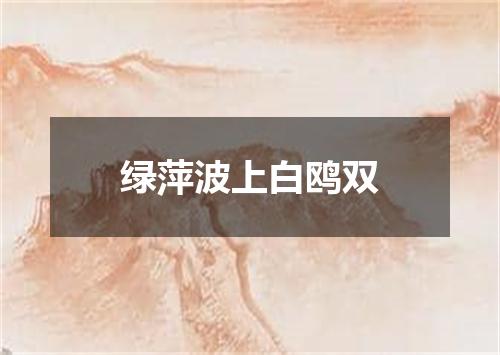 绿萍波上白鸥双
