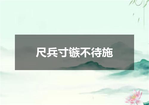 尺兵寸镞不待施