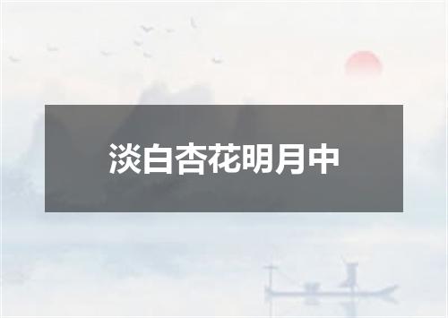 淡白杏花明月中