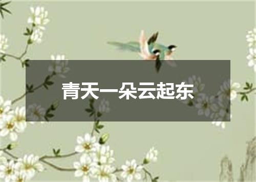 青天一朵云起东