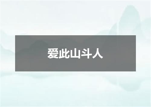 爱此山斗人