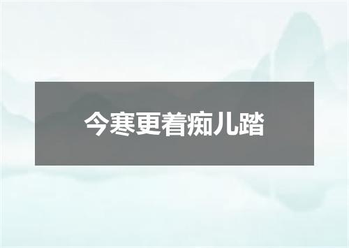 今寒更着痴儿踏