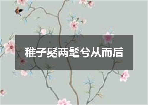 稚子髧两髦兮从而后