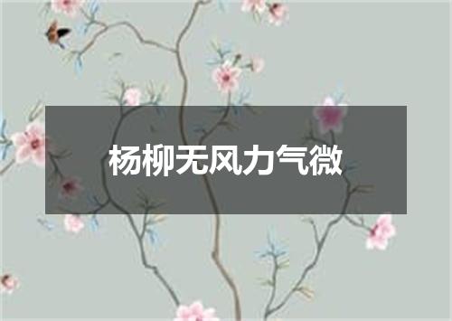 杨柳无风力气微