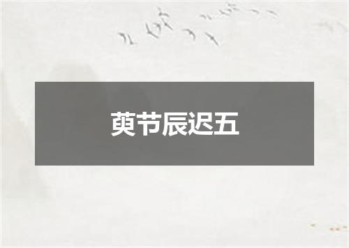 萸节辰迟五