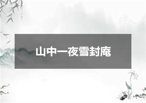 山中一夜雪封庵