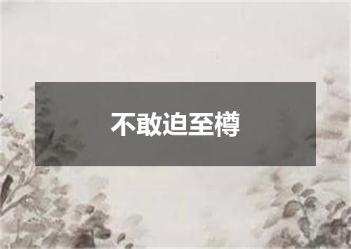 不敢迫至樽