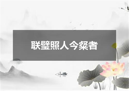 联璧照人今粲者