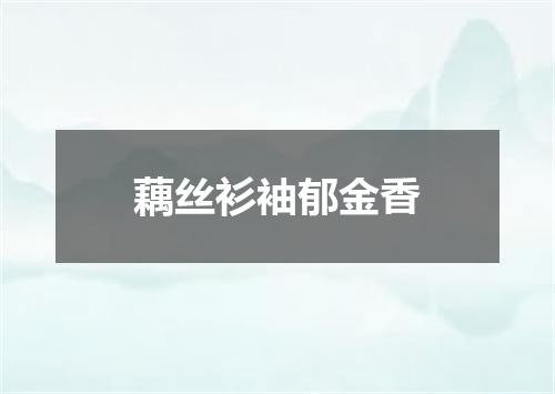 藕丝衫袖郁金香