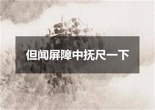 但闻屏障中抚尺一下