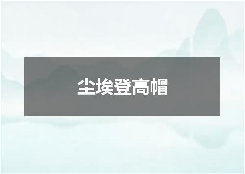 尘埃登高帽