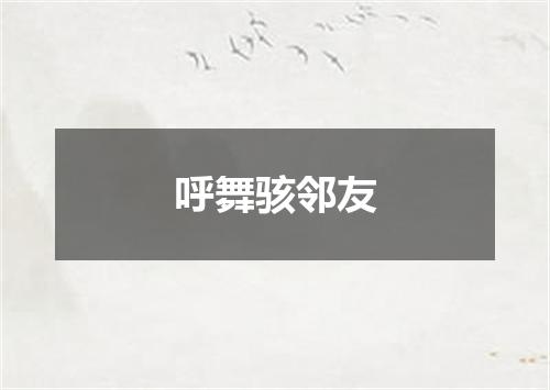 呼舞骇邻友