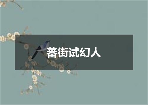 蕃街试幻人