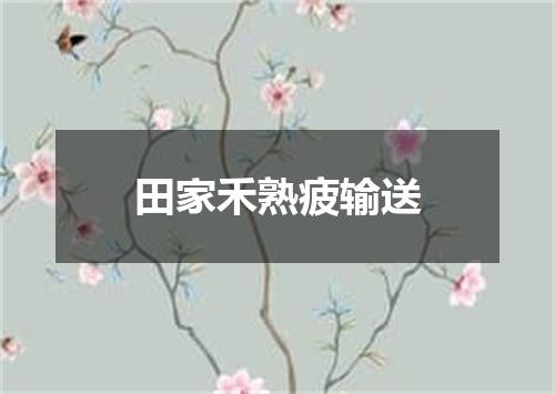田家禾熟疲输送
