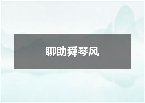 聊助舜琴风