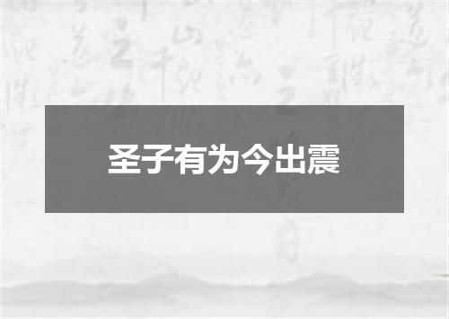 圣子有为今出震