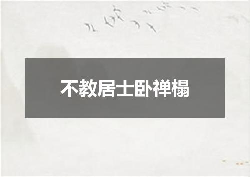 不教居士卧禅榻