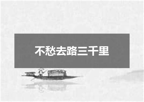 不愁去路三千里