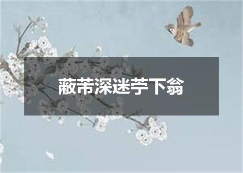 蔽芾深迷苧下翁