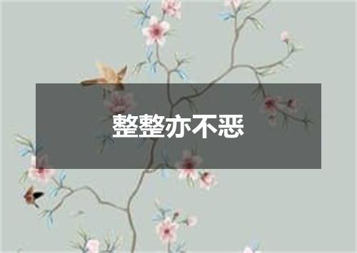 整整亦不恶