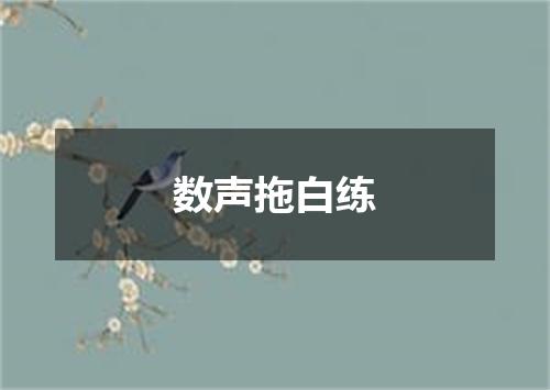 数声拖白练
