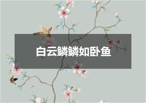 白云鳞鳞如卧鱼