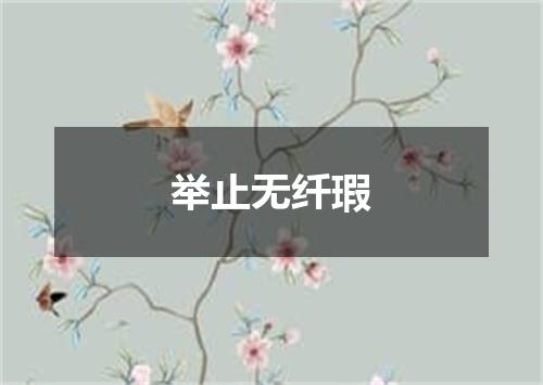 举止无纤瑕