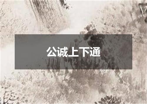 公诚上下通