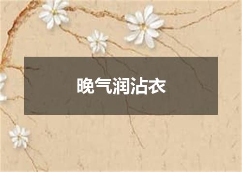 晚气润沾衣