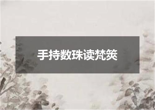 手持数珠读梵筴