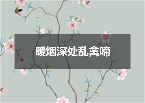 暖烟深处乱禽啼