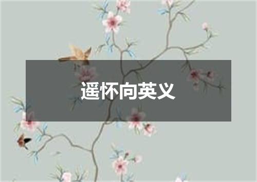 遥怀向英义
