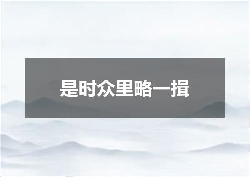 是时众里略一揖