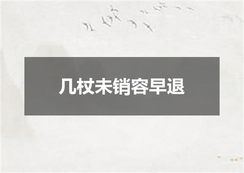 几杖未销容早退