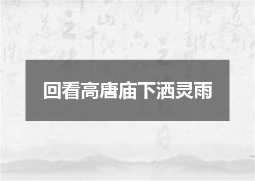 回看高唐庙下洒灵雨